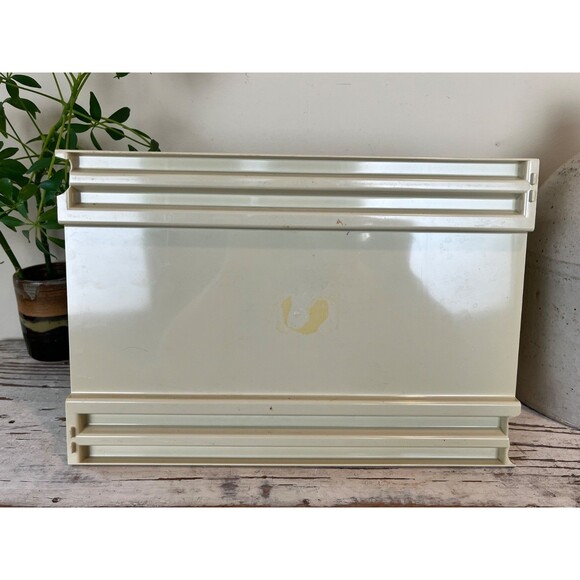 Vintage MCM Office Desk Beige File Organizer Plastic Retro 13" x 9" / Industrial - Picture 6 of 8